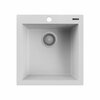 Ruvati 18x20 in. epiGranite Drop-in Topmount Granite Composite Single Bowl Wet Bar Prep Sink Arctic White RVG1018WH